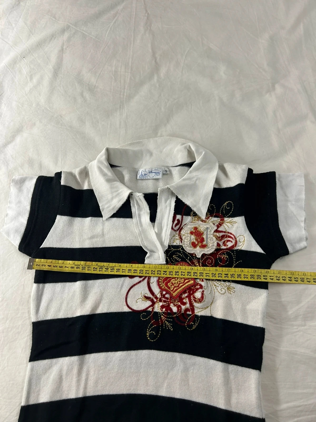 Polo rayado Disneyland resort paris estilo vintage retro Y2K talla s / 100% Algodón / fabricado en Portugal – photo 11